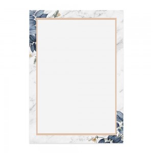Regal Marble A5 Letter Stationary Paper - Pack of 24 - with complimentary Kraft Envelopes