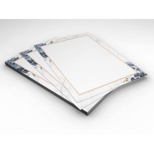 Regal Marble A5 Letter Stationary Paper - Pack of 24 - with complimentary Kraft Envelopes