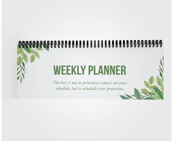 Weekly Planner and Organizer - Undated, 52 Weeks, Spiral Bound Daily Scheduler