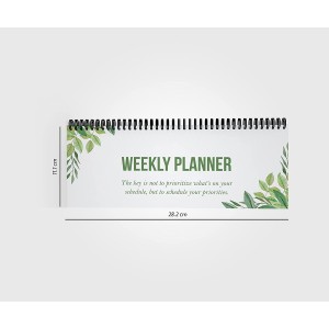 Weekly Planner and Organizer - Undated, 52 Weeks, Spiral Bound Daily Scheduler