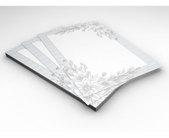 Papersilver Orchard A5 Letter Stationary Paper - Pack of 24 - with complimentary Kraft Envelopes