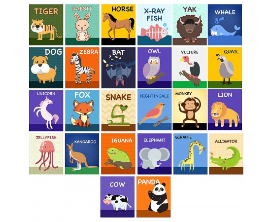 A-Z Animal Flash Cards - Fun Educational Activity Toy