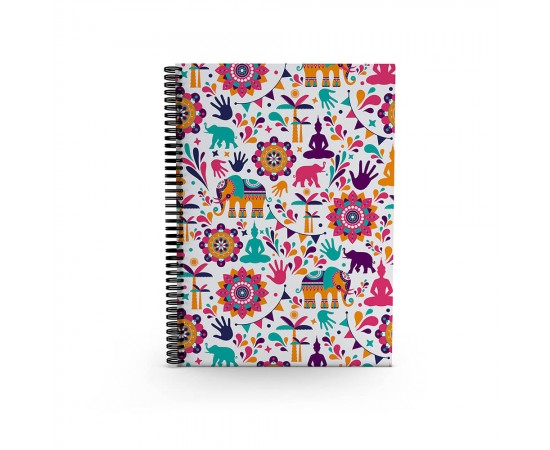 Jewels of India - 100-page Square Grid Notebook