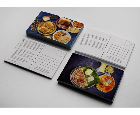 Flavors of India Postcards - Pack of 30 Postcards by food blogger Sahithi A (6*4 in)